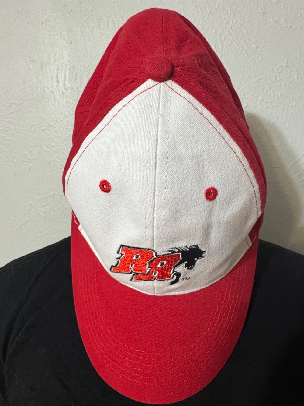 Red & White Baseball Cap with 'RR' Logo